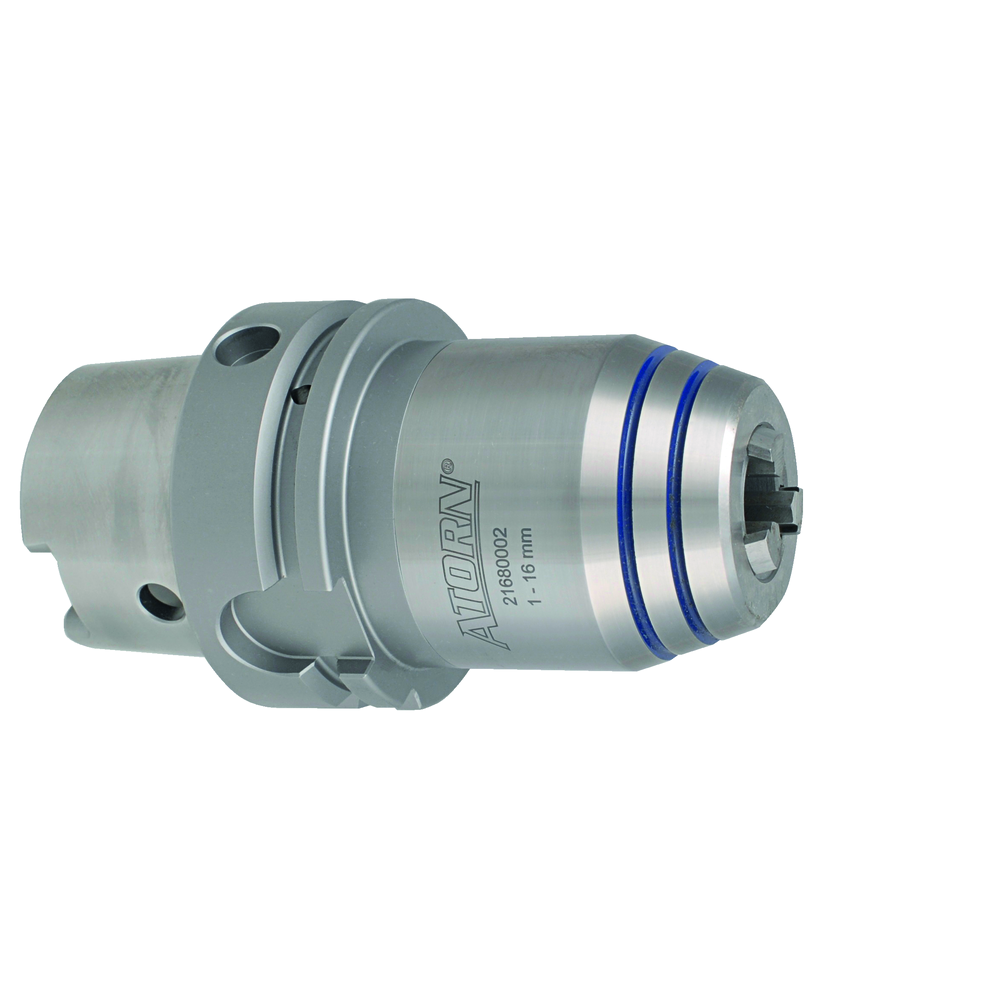 NC short drill chuck DIN69893 HSK-A63, 1-16mm with worm gear, with ICS
